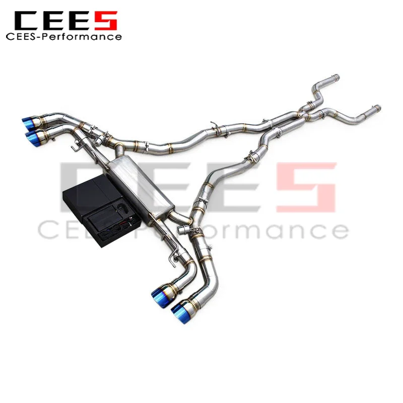

CEES Catback Exhaust for BMW X5M/X6M F95/F96 4.4TT 2020-2024 Stainless Steel Exhaust Muffler Pipe with Blue Plating Tips