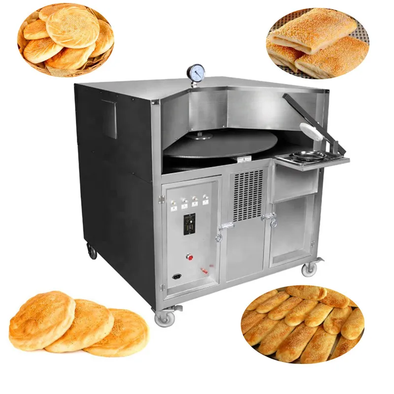 Fabricante De Pão Pita Árabe Comercial, Forno De Gás De Padaria, Roti Making Machine, Forno De Cozimento A Gás