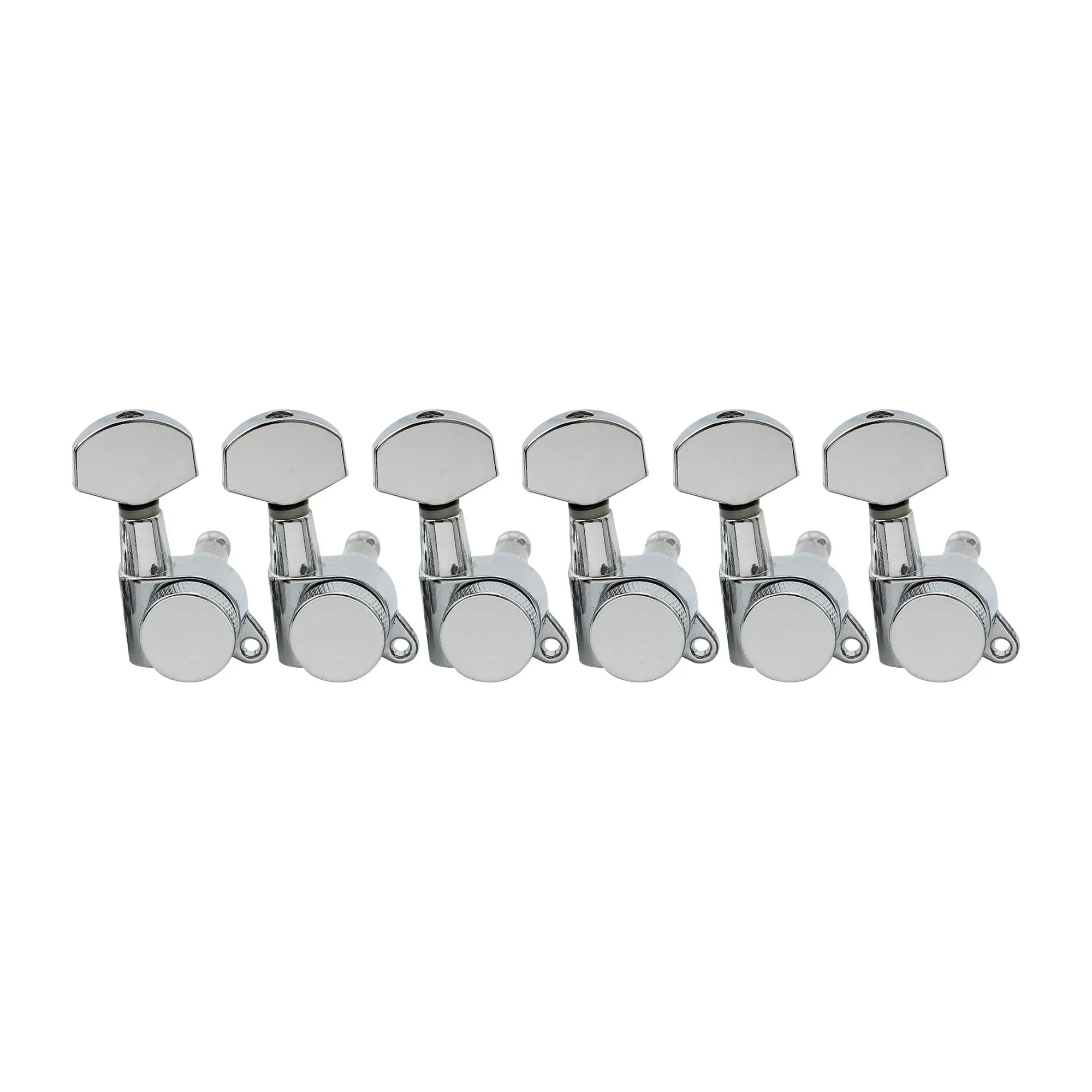 Musiclily Pro 6 in Line Guitar Locking Tuners Tuning Pegs Keys Machine Heads Set for ST Tele Style