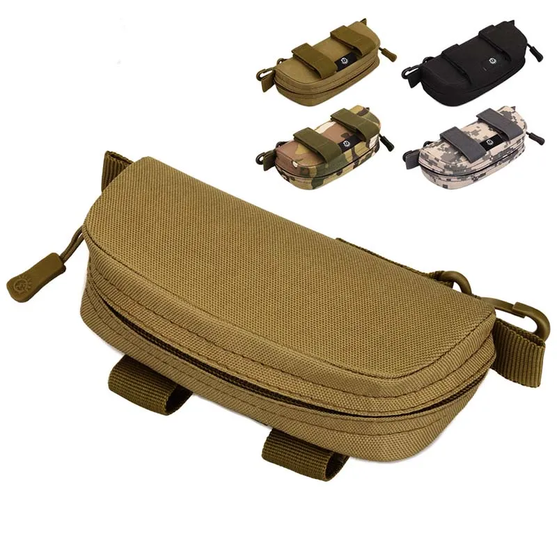 Portable Outdoor Tactical Glasses Bag Camouflage Men Nylon Waist Belt Sunglasses Pack Eyeglasses Case Outdoor Clutch Bag