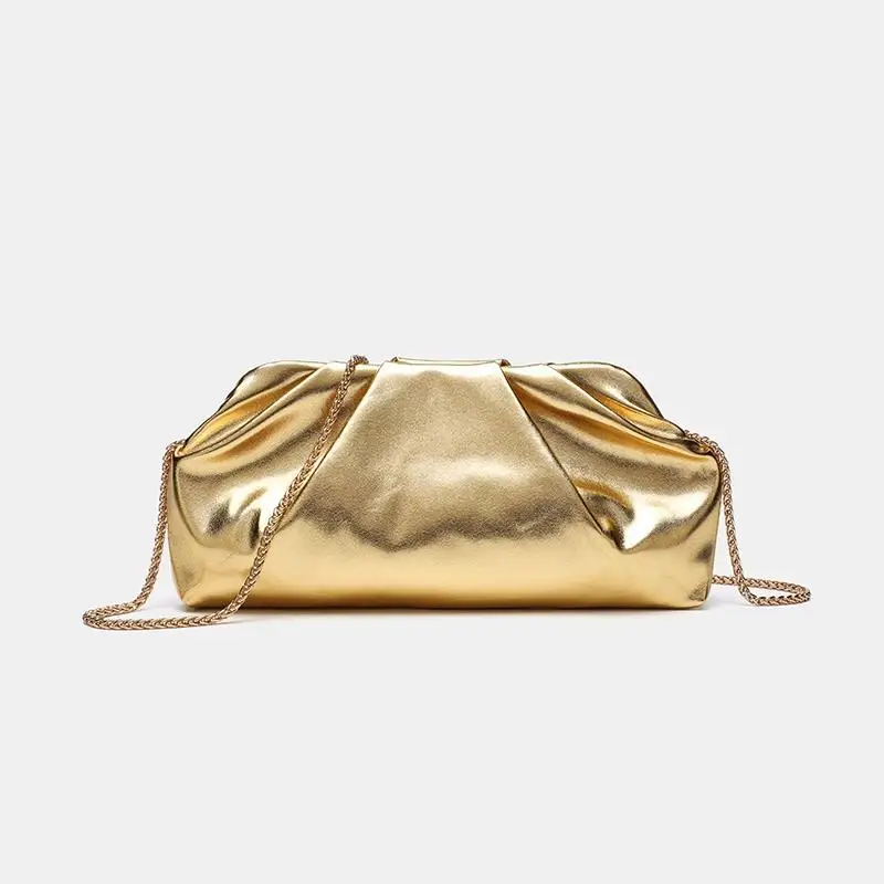 

Premium sense niche gold bag women's foreign trade new popular versatile chain messenger bag fashion shoulder armpit bag