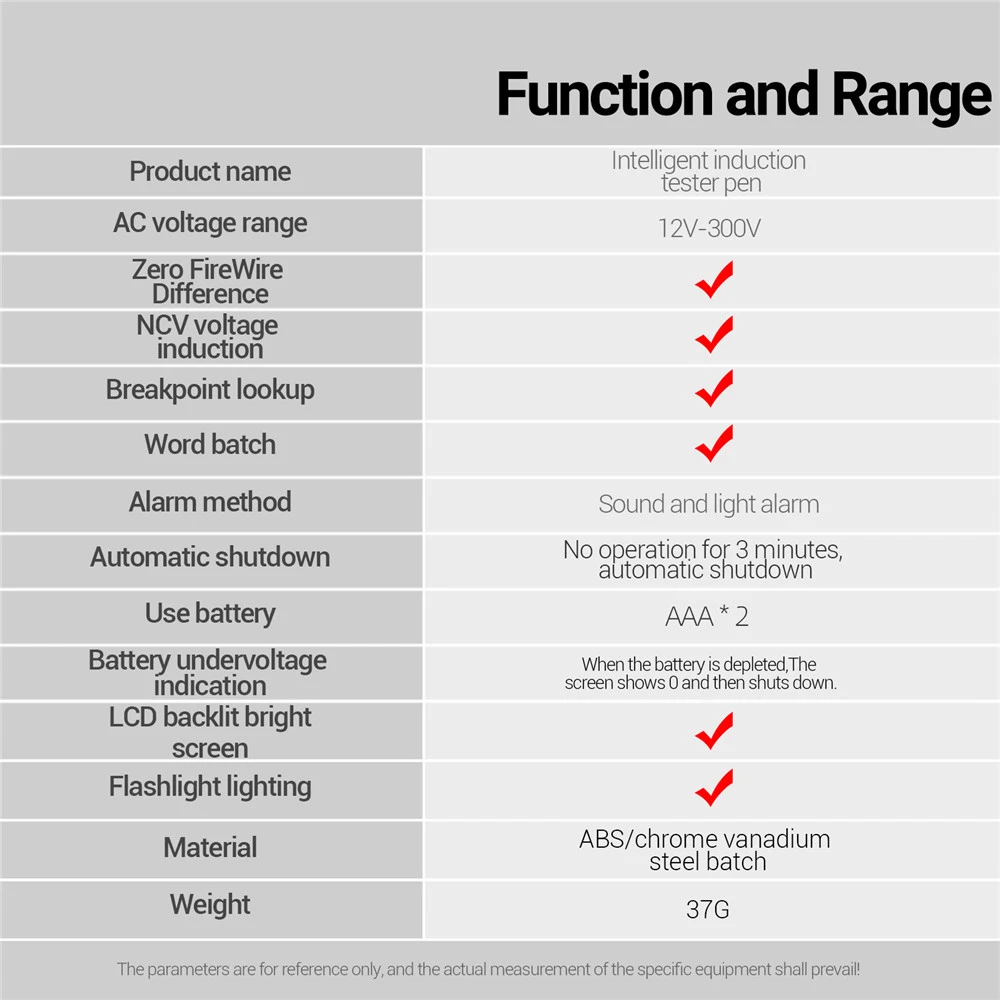 Multi-functional Electrician Screwdriver Pencil AC Non-contact Induction Test Pen Voltage Tester Voltage Detector Screwdriver