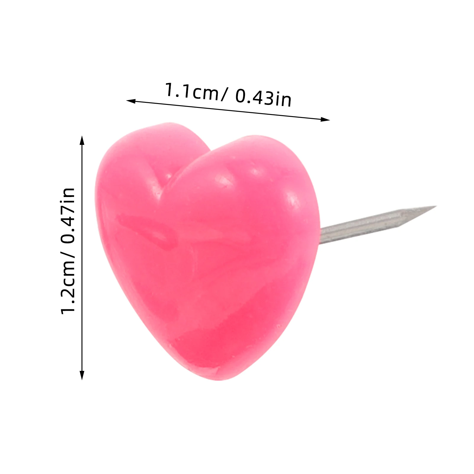 Chinchetas de corazón de 100 Uds., chinchetas en forma de corazón para tablero de corcho, tachuelas colgantes de imagen rosa, boletín de decoración del Día de San Valentín