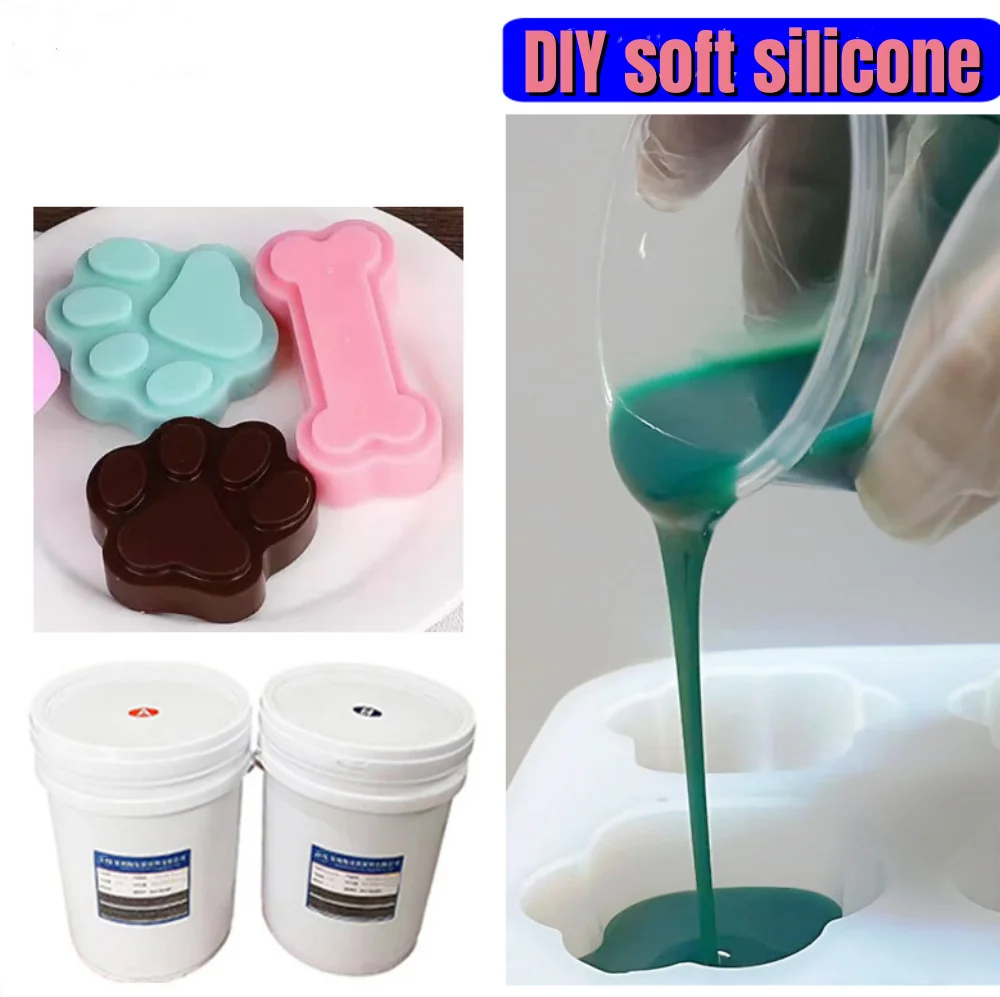 Squeezing liquid silicone DIY pressure reducing toy AB silicone raw material semi transparent 1:1