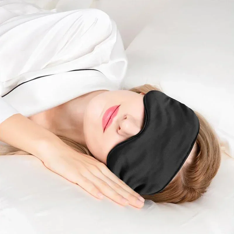 Women Imitated Silk Sleeping Mask Travel Eyepatch Nap Rest Eye Cover Patch Sleep Masks Eye Mask Night Sleep Aid Eyeshade Eyemask