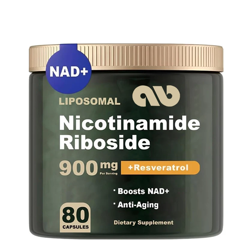 NAD+Supplement - Liposomal Nicotinamide Nucleoside 900mg Resveratrol Quercetin - Used for Anti Aging, Energy, Focus -80 capsules