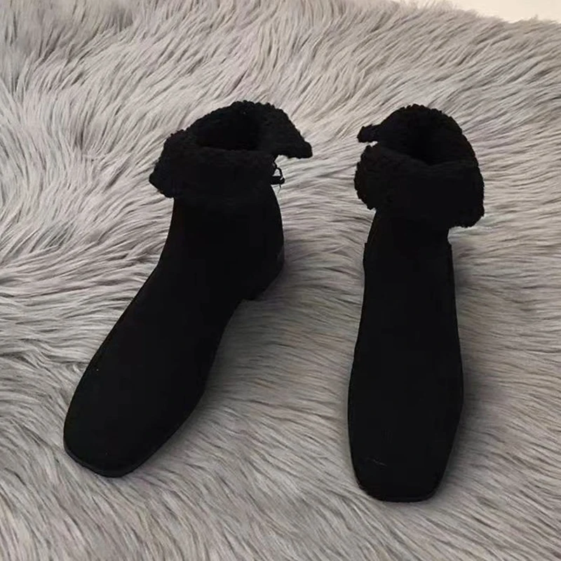 النساء الفراء الثلوج الأحذية الشقق أحذية رياضية دافئة أفخم حذاء من الجلد 2025 الشتاء الاتجاه حذاء رياضة البريدي تشيلسي الأحذية المشي Mujer Zapatos