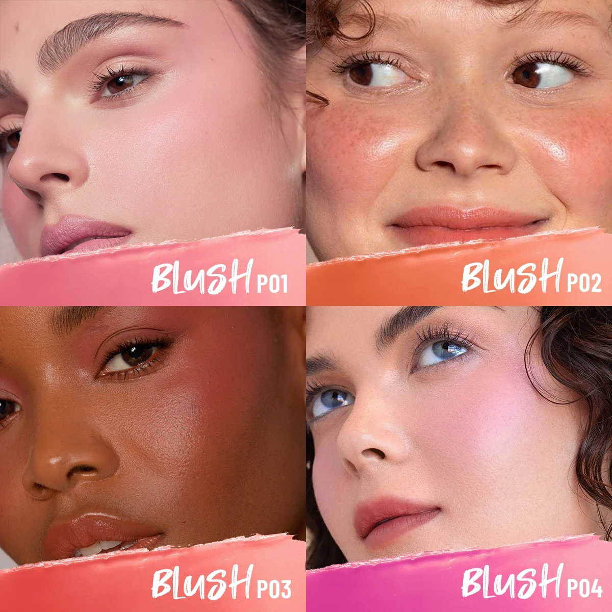 PECOLOVERS 3-in-1 Long-Lasting Waterproof Blush Stick - Jelly Texture, Fragrance-Free, Radiant Finish, Eyes & Cheeks