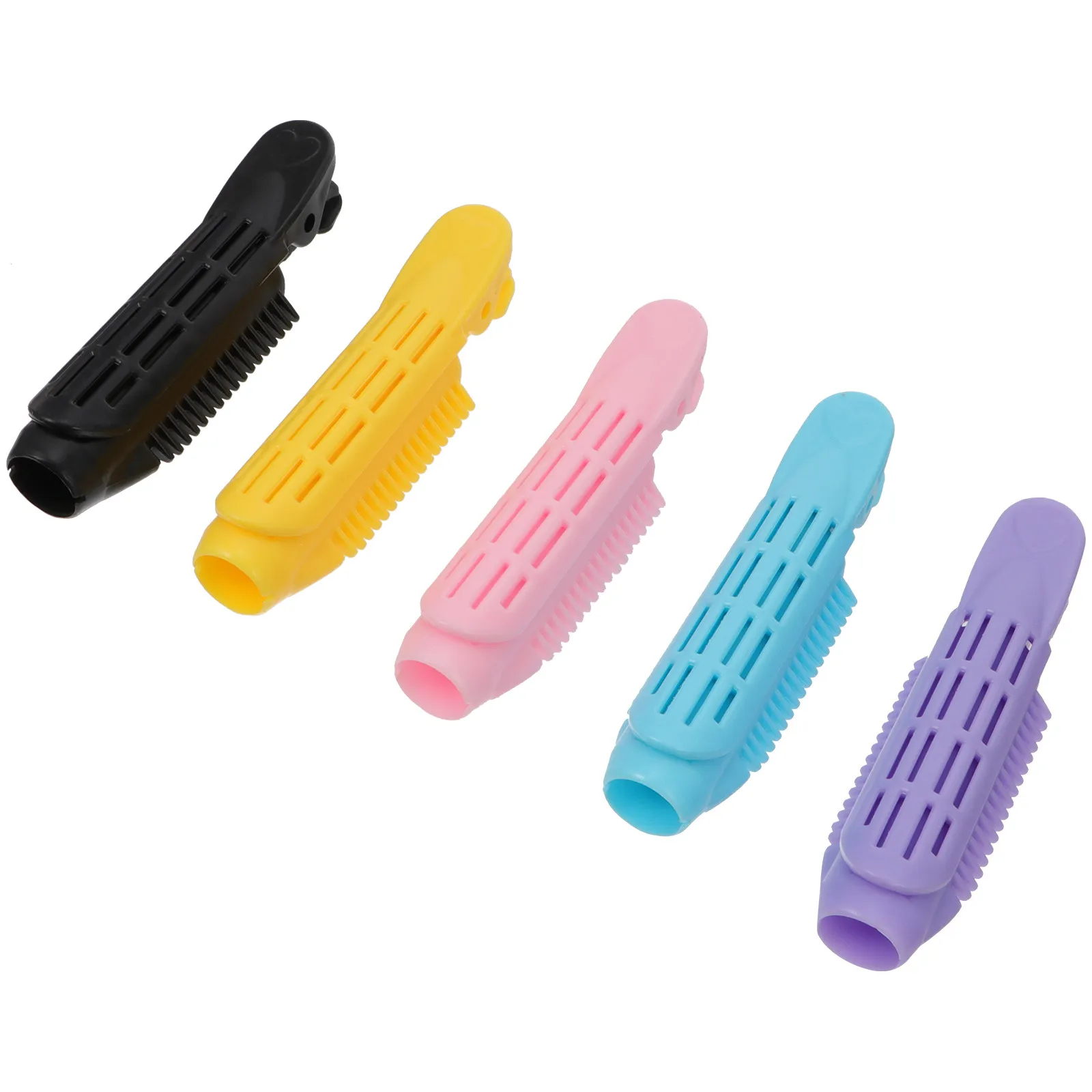 5Pcs Hair Rollers Plastic Curlers Shaping Tool Combined Clip for Easy Styling Hairdressing Tool Fashion