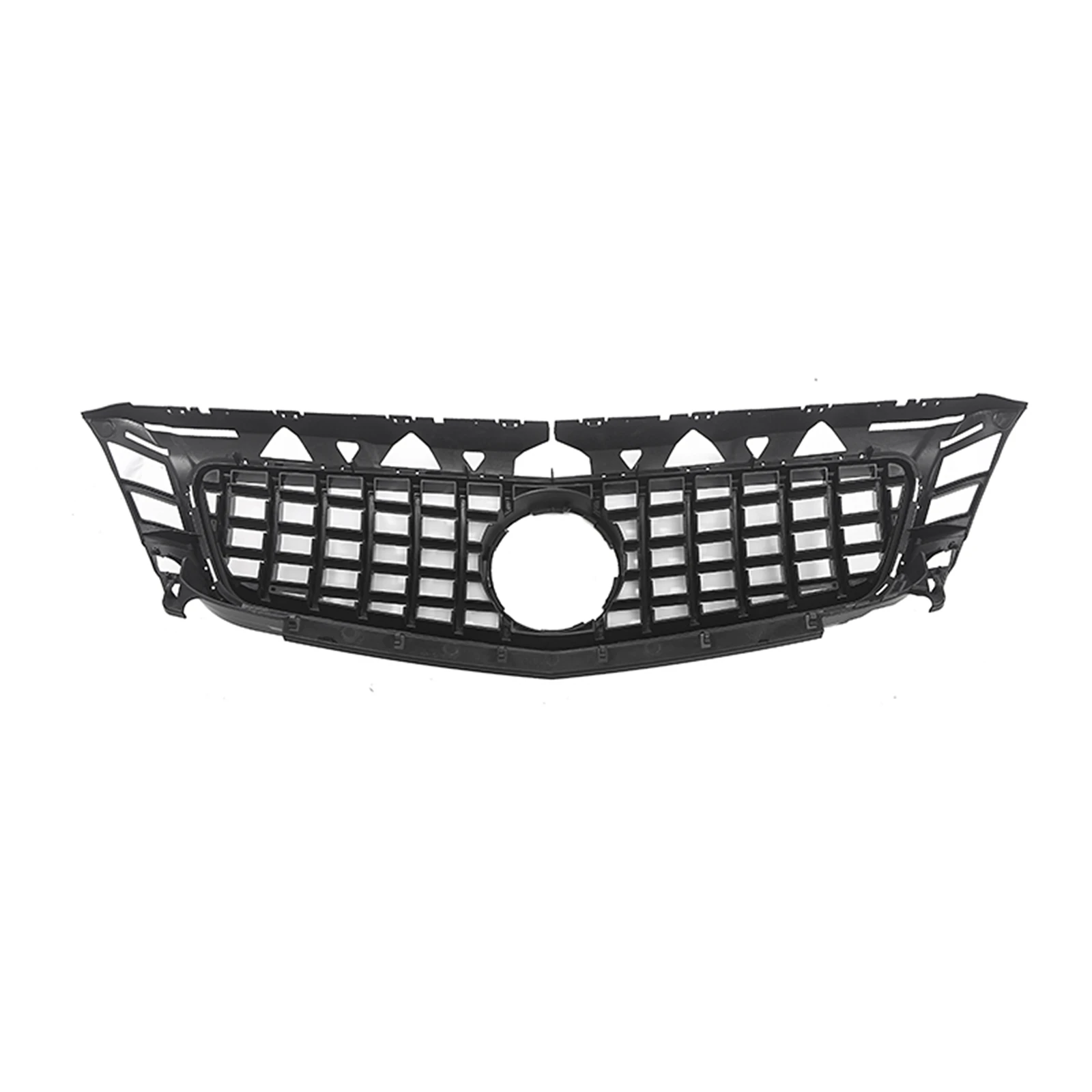 For Mercedes Benz W218 CLS63 AMG / CLS63 AMG S 2012-2014 Front Grille Grill GT Style Black/Silver Upper Bumper Hood Mesh Grid