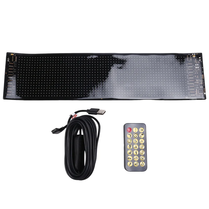 -A96Z USB LED Car Truck Display Screen Remote BT App Control Multilingual Scrolling 16*64 Leds Matrix Pixel Panel