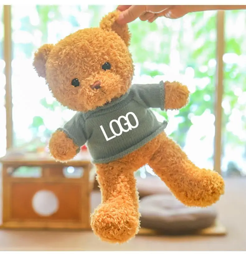 Doll Printing Wholesale Logo Graduation Gift Birthday Company Gift Teddy Bear Plush Toy Teddy Bear Manufacturer Direct Sales