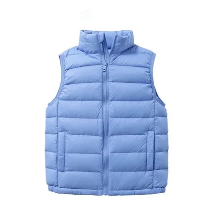 Kids Vest Coat Autumn Winter Ultra Light White Duck Down Jackets for Boys Girls Sleeveless Waistcoats Kids Fluffy Warm Snowsuit