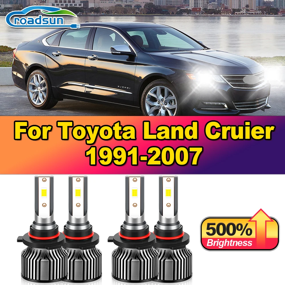 

240 Вт Передние фары 40000LM CSP Chips Светодиодные фары 6000K Белые 12 В Автомобильные лампы для Toyota Land Cruiser 1991-2005 2006 2007