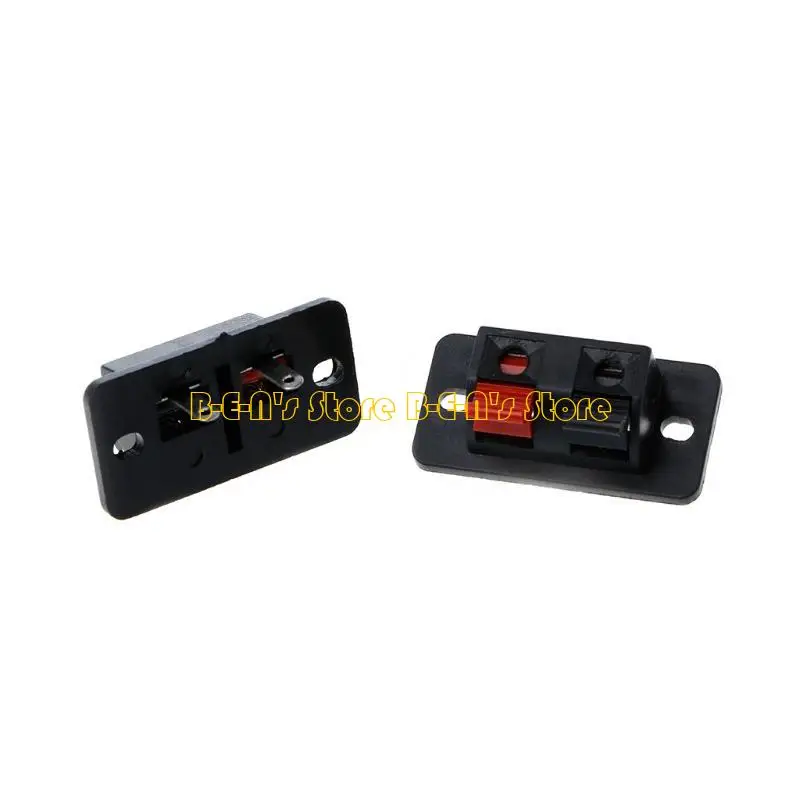 

Y1AD 10 Pcs 2 Positions Push in Spring Load o Speaker Terminals Connector
