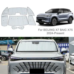 Car Sunshades UV Protection Cover Side Window Curtain Sun Shade Visor Mat Windshield For BEIJING X7 BAIC X75 2024-Present