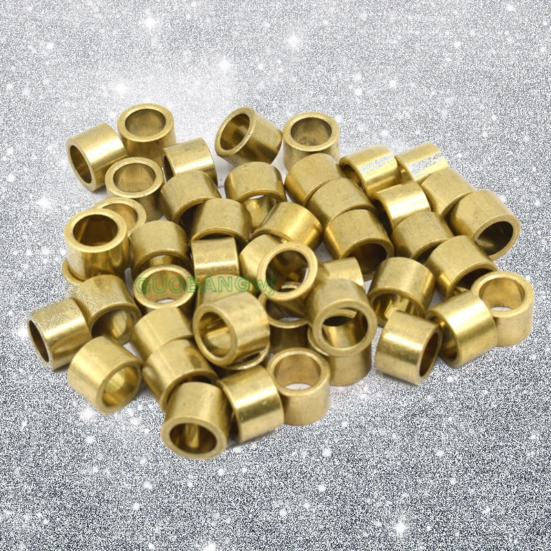 Powder Metallurgy Copper Based Oil-Embedded Bearing Wear-Resistant Bush Sleeve ID 2-60mm Self-Lubricating for Motor Gearbox