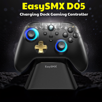 EasySMX Wireless Gamepad Charging Dock Gaming Controller Compatible with PC/NS/Phone/TV, Hall Effect Stick Trigger,RGB Lighting