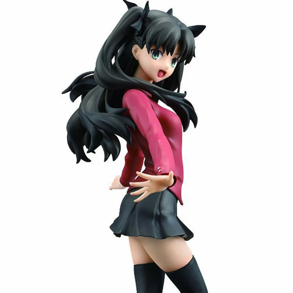 FGO Anime Figure Tohsaka Rin action figures Looking back posture Tohsaka Rin Figurine PVC model Adult ornament Statue gifts 21cm