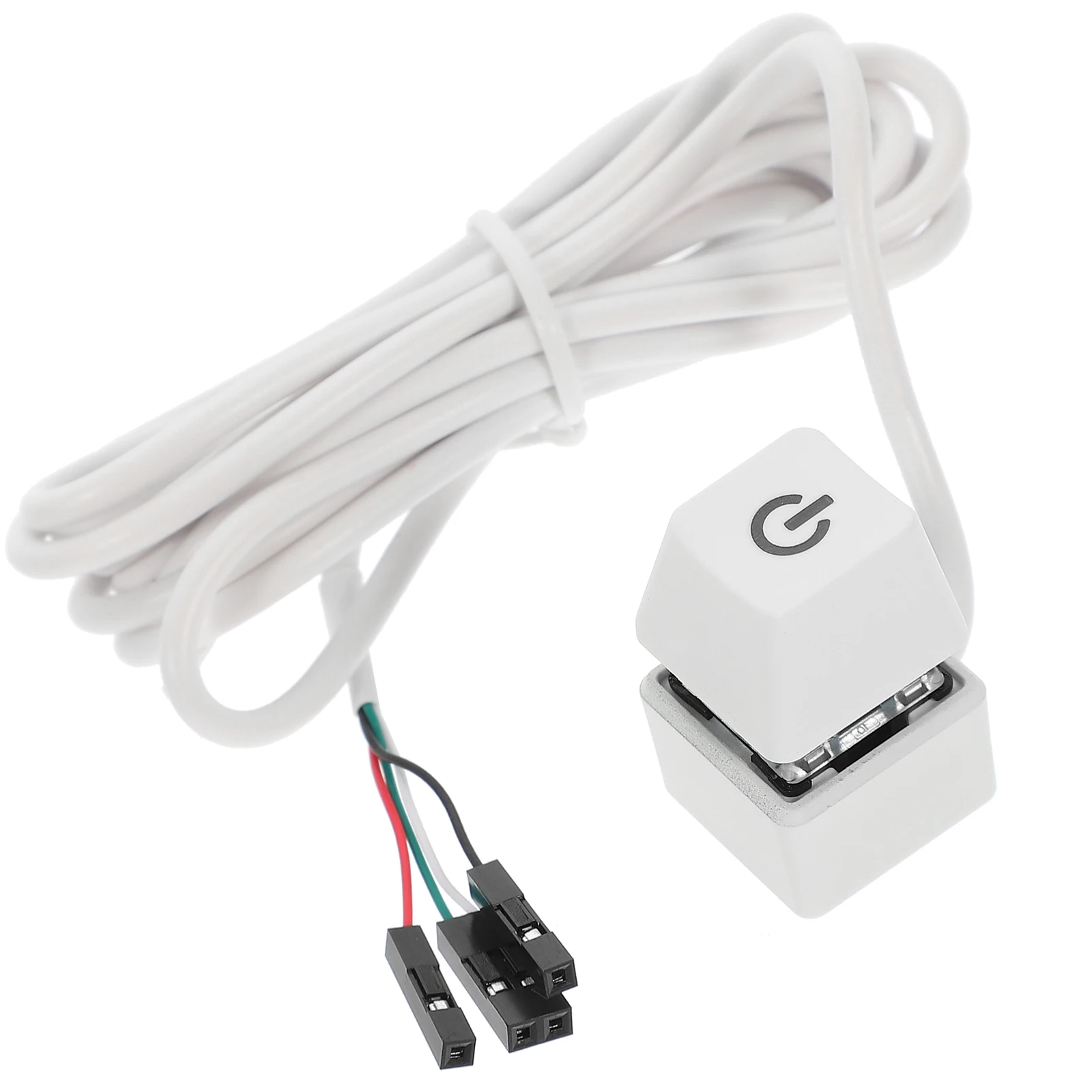 

Sturdy Copper Core Pc Power Desktop Computer Host Button Switch Extension Cable Home Office Internet Cafe Use Computer Power