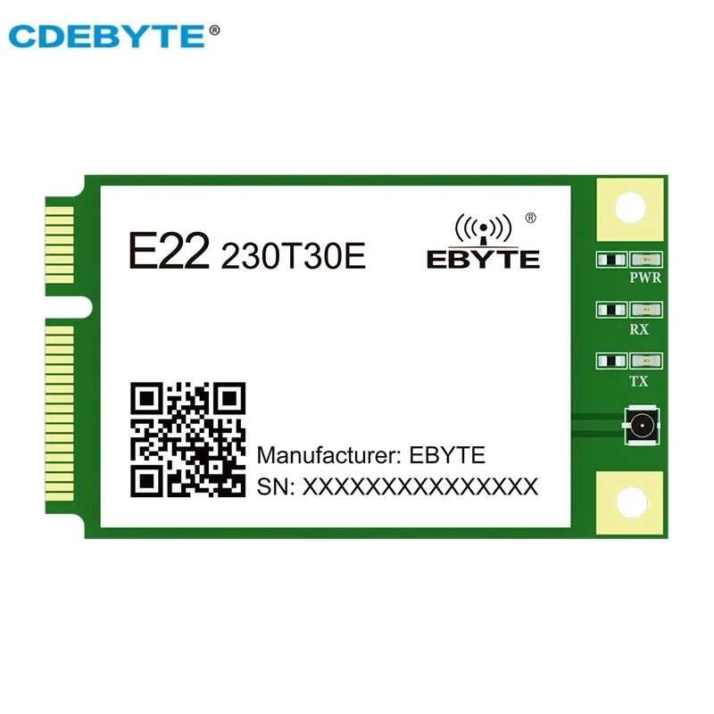 Wireless LoRa Spread Spectrum CDEBYTE E22-230T30E MINI PCIE Standard Interface UART/RS485/RS232/USB 30dBm Distance 10KM