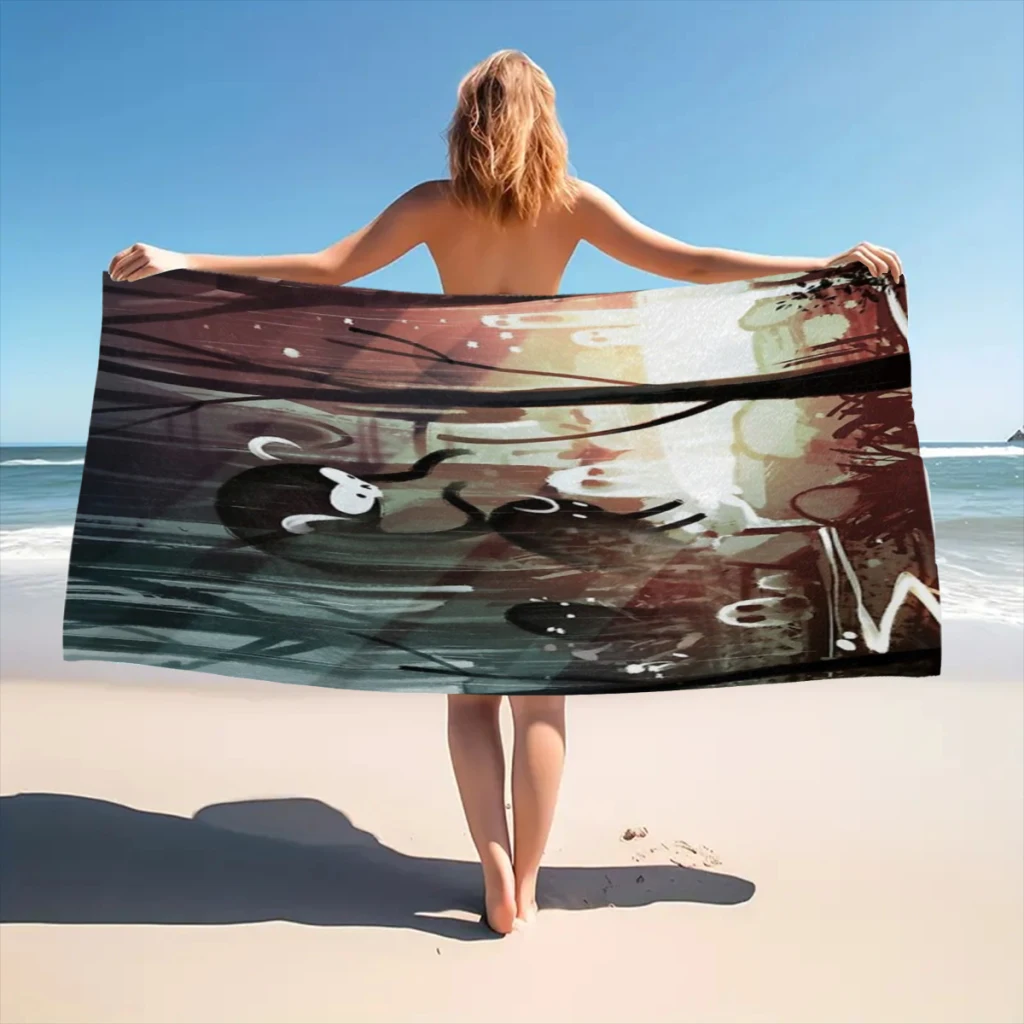 The Gathering Beach Towel  Poncho Bathing Towels Cover-ups Quick Dry Sand Free Yoga Spa Gym Pool