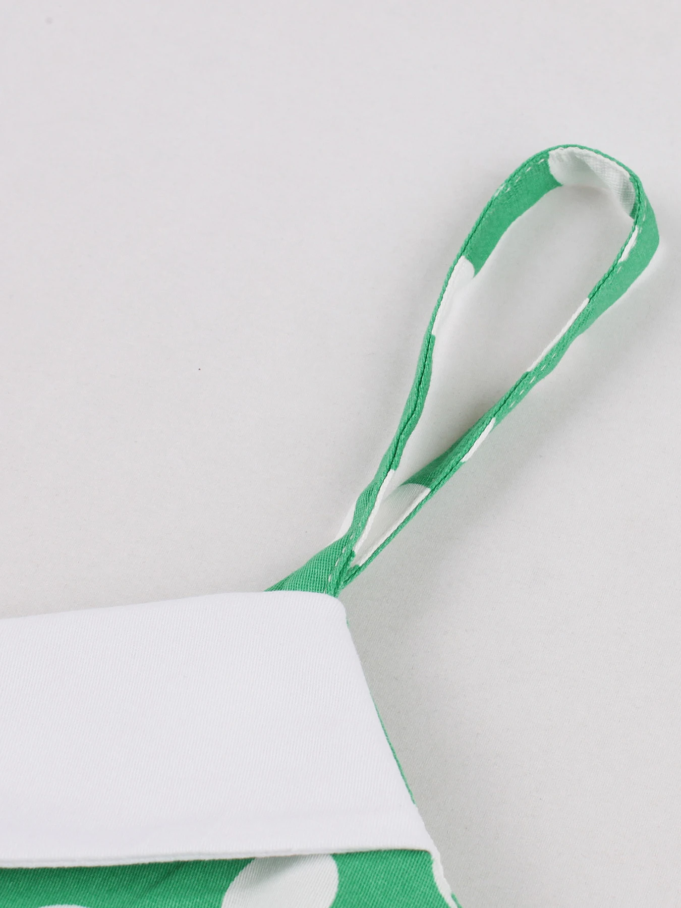 Tonval Abiti vintage anni '50 con cinturino per spaghetti a pois per le donne Abiti da festa Abito in cotone verde svasato e vestibilità senza schienale