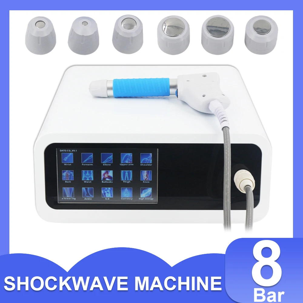 

8 Bar Professional Shockwave Therapy Machine ED Treatment Relieve Plantar Fasciitis Pain Massage Body Relax Pain Relief Shock Wa