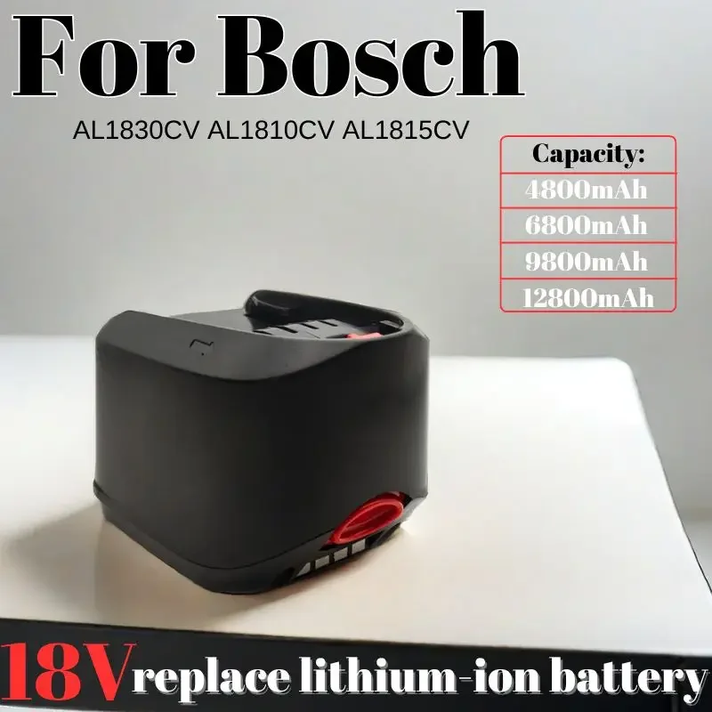 

12800MAH Li-ion Rechargeable Battery 18V for Bosch Tools PSB PSR PST 18 Li-2 2607335039 2607335040 2607336208 (only for Type C)