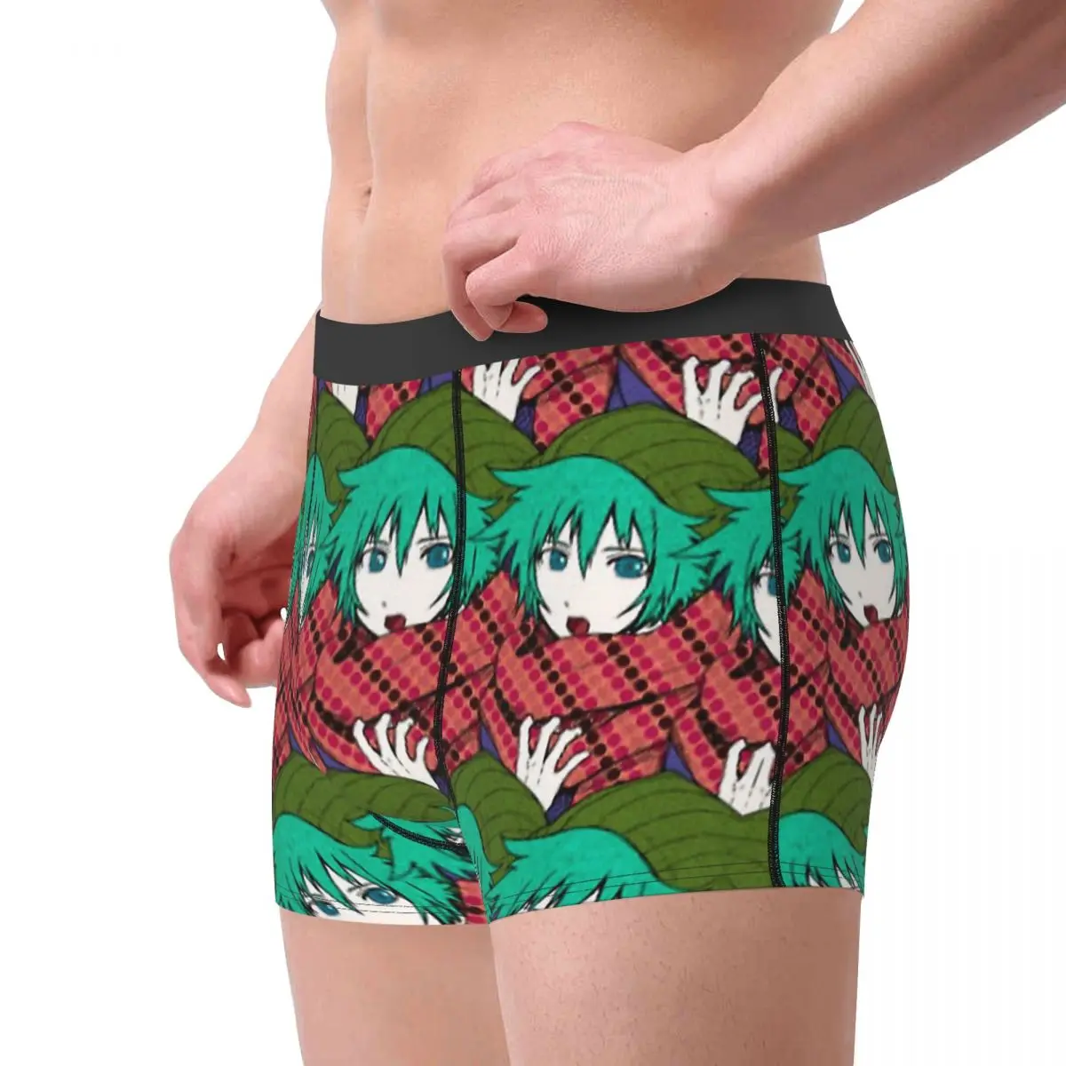 Shin Tsukimi Impresso Cuecas Boxer para Homens, Roupa Interior Altamente Respirável, Your Turn to Die, Qualidade Superior, Presentes de Aniversário