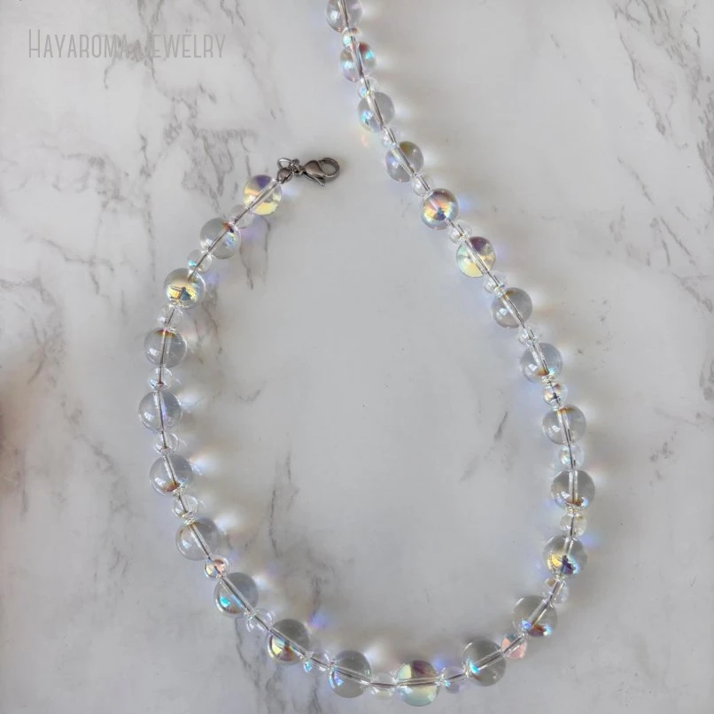 10Pcs Dreamy Bubble Necklace Chunky Statement Ab Clear Crystal Jewelry - view 6