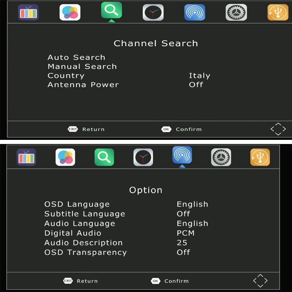 Sintonizador de receptor digital com Dolby Ac3, DVB-T2, H.265, HEVC, H.264, Código H265, venda quente, Polônia, tcheco, Holanda, Alemanha