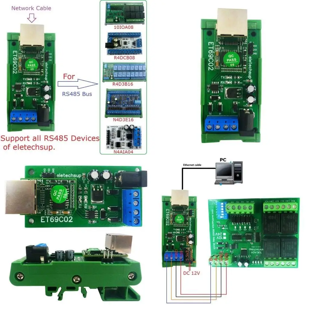

R53C Ethernet Networks RJ45 to RS485 Bus Converter Board for Modbus RTU PTZ Camera