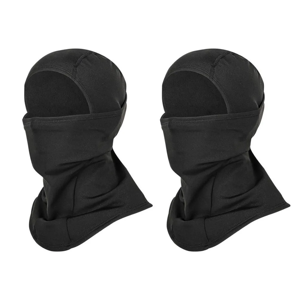 2pcs Unisex Balaclava, Winter Ski Mask, Motorcycle Face Mask, Winter Balaclava, Black