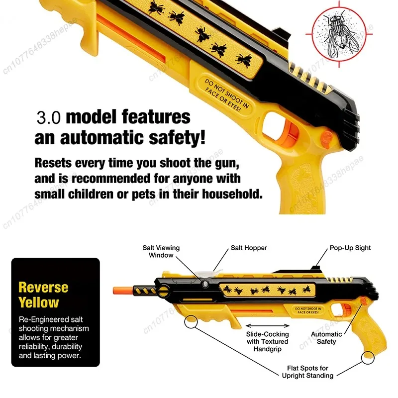 Nowy 3.0 celowanie laserowe instrukcja sól pociskowa pistolet na muchy zabawki dla dzieci zabawki dla dorosłych sól pociskowa pistolet do zabijania