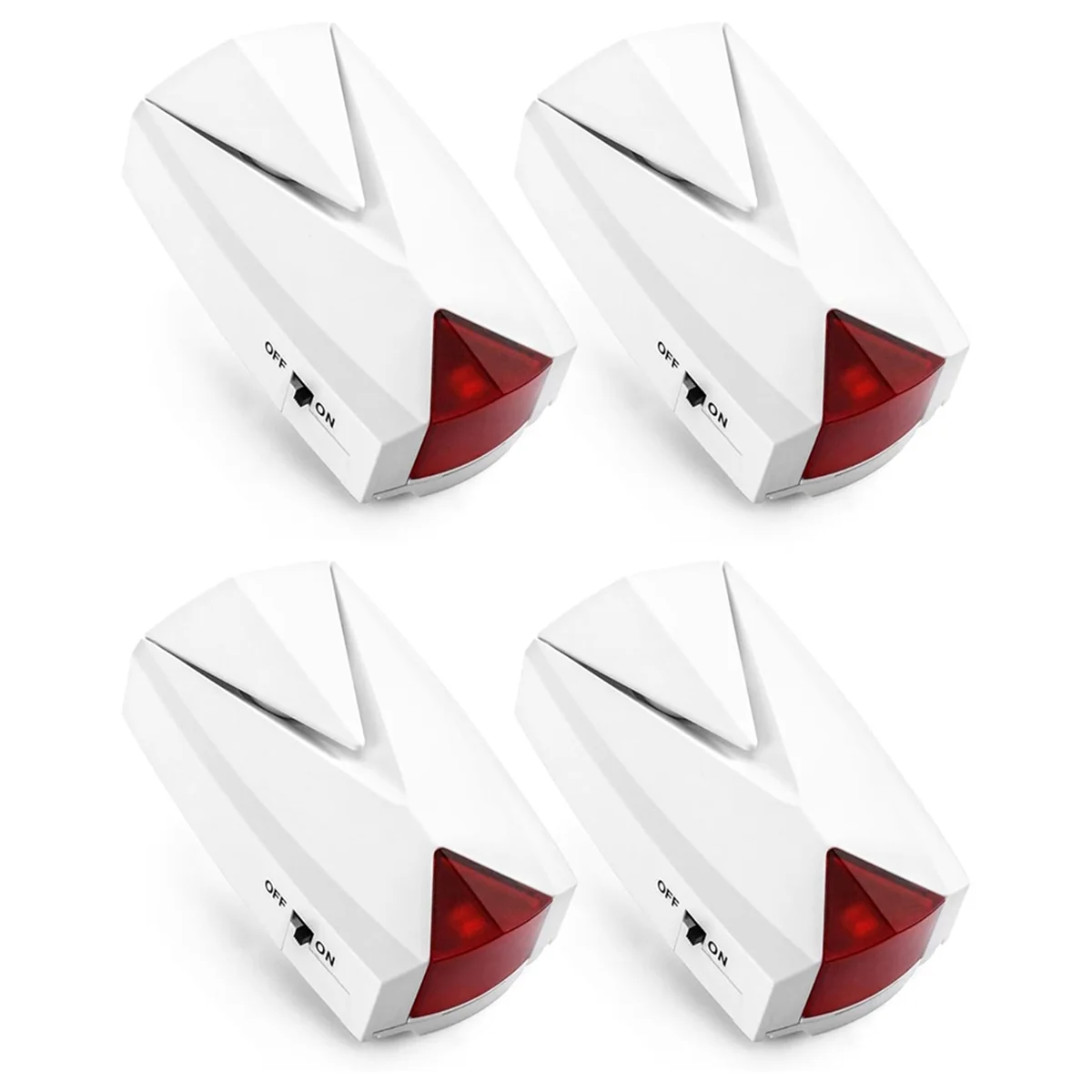 אזעקת כשל חשמל, 118 db צפירה עם אור הוביל, 110v כדי 220v, כבוי/בכוננות, 4 חבילה, לנו תקע