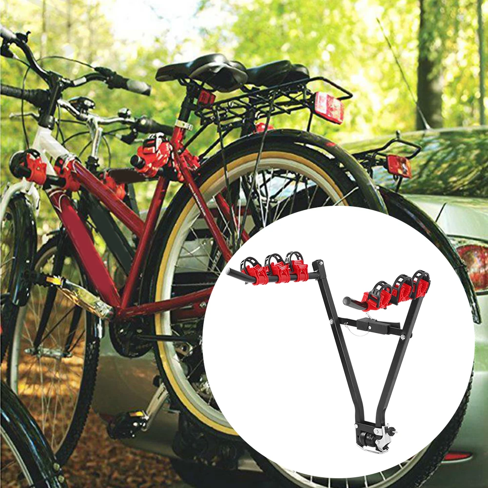 Steel Bicycle Carrier, Heavy-Duty Steel Bike Rack - Maximum 60kg Load, Rust-Resistant Coating, Fit for a Variety of Bike Frames