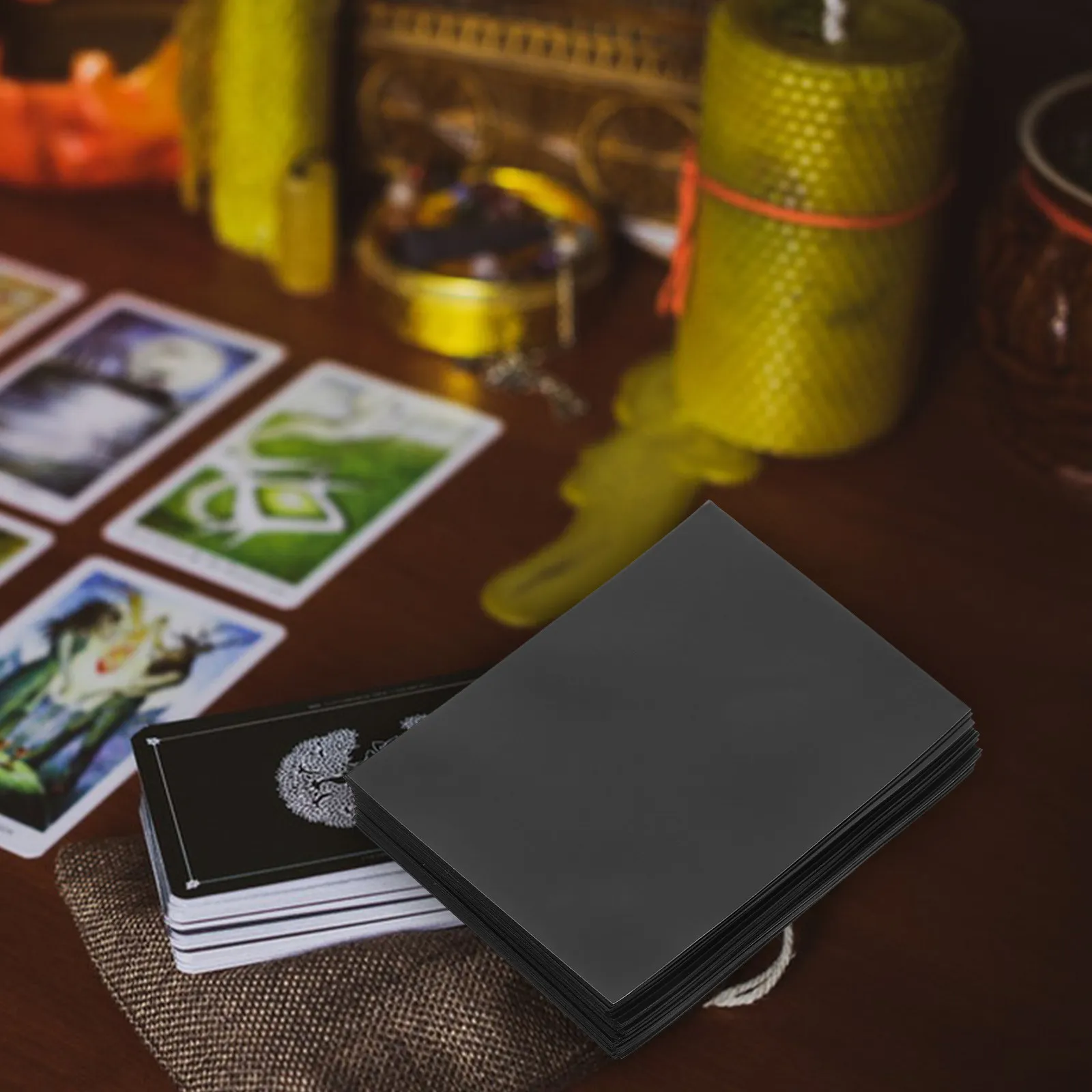 

50Pcs Matte Solid Color Card Sleeves Thick Hard Plastic Protectors for Baseball Playing Trading Cards Deck Storage Holder