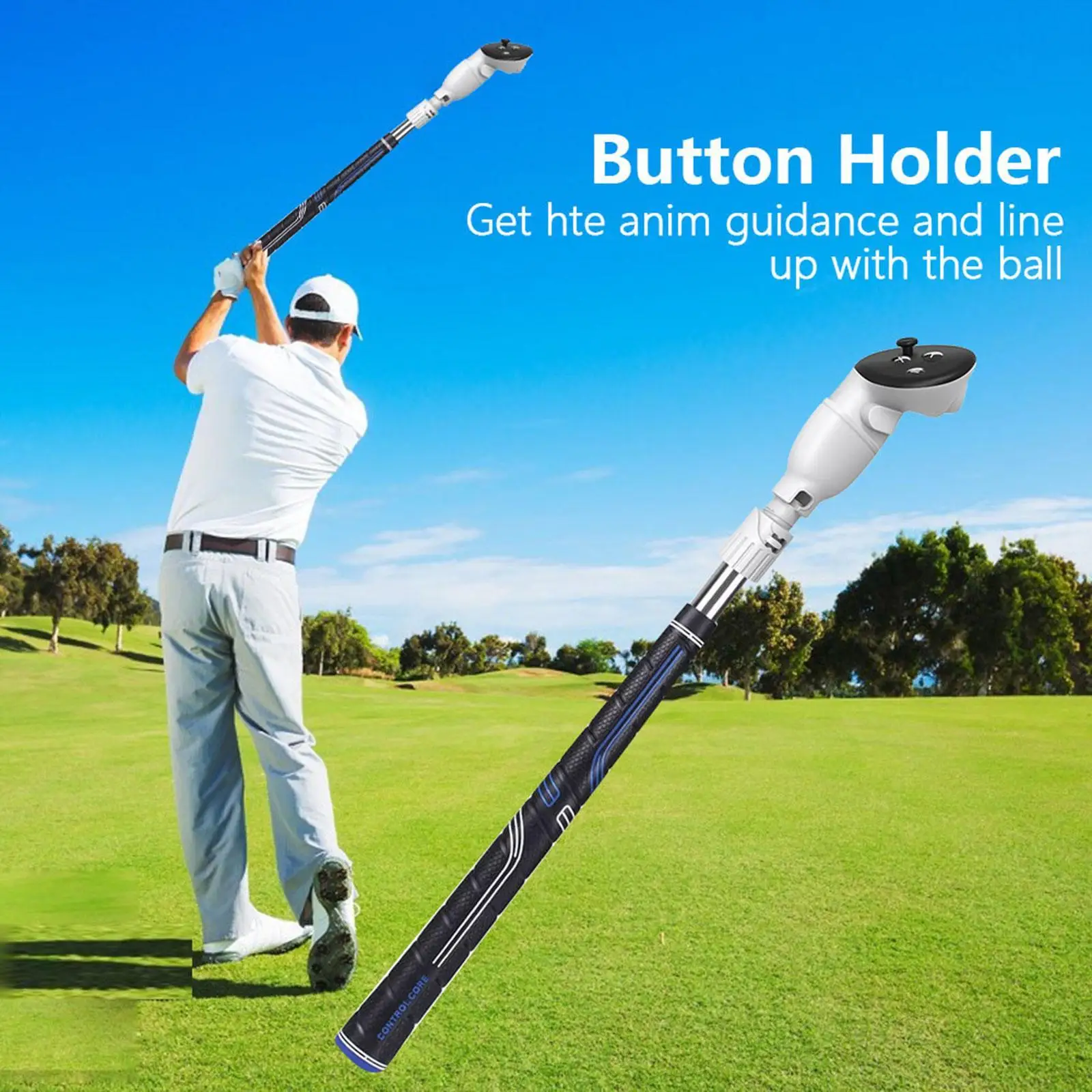 

VR Golf Club Attachment Gift Equipment Adjustable for Game Controller Tennis