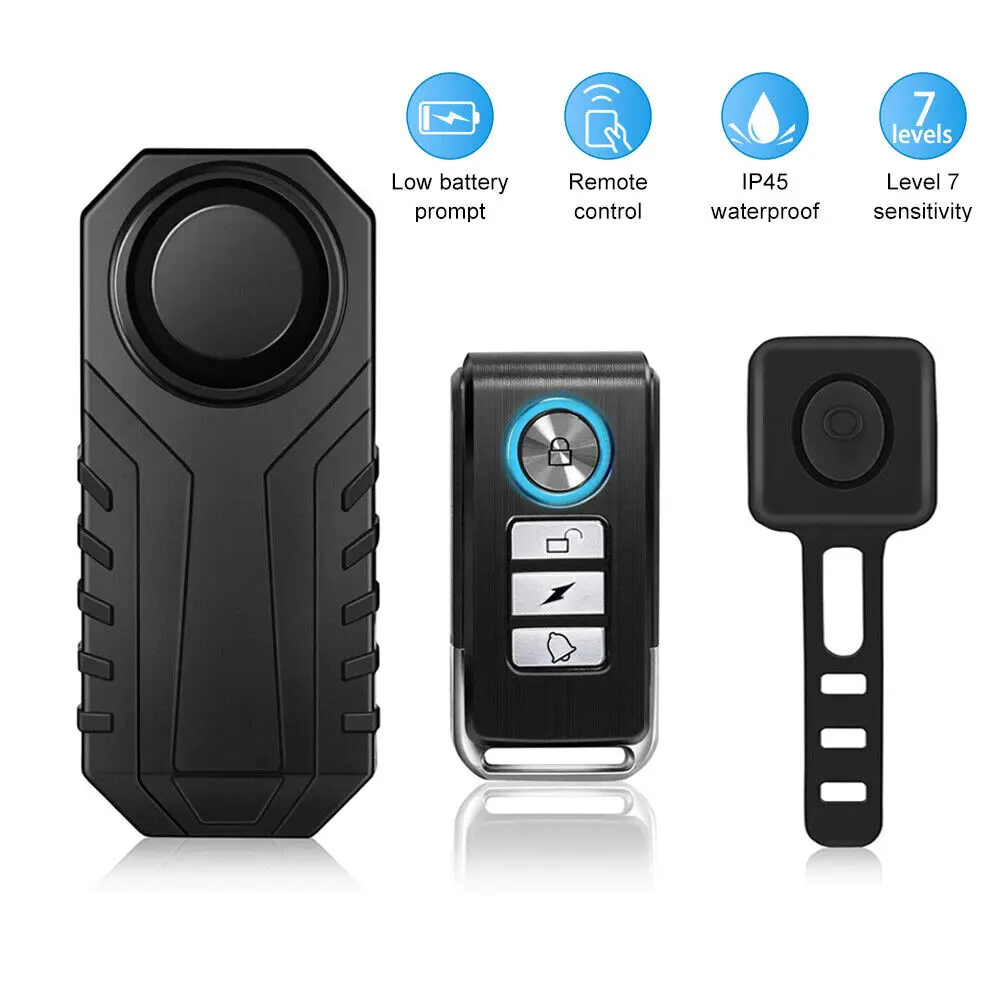 Bike an Motorcycle Wireless 1 host+1 remote control built-in SF22R self-propelled remote for Bicycle Safe Alarm Anti Theft