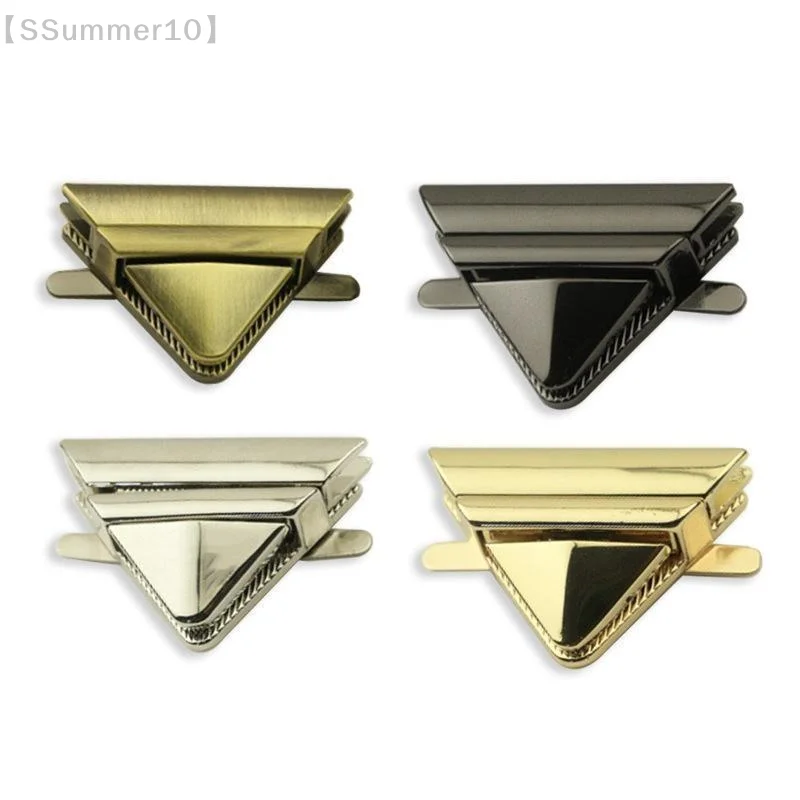 【xxx】Bag Press Push Lock Switch Tongue Lock Triangle Closure Clasp Buckle For Leathercraft Bag Parts Purse Handbag Accessories