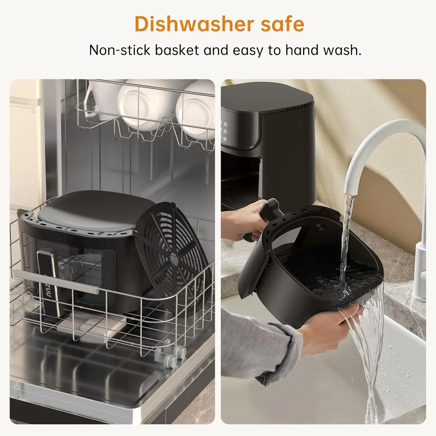 Air Fryer 11-in-1, Large 5.8 QT Airfryer with Easy View Windows, MAX 450℉ for Crispy, 85% Less Oil, Fast Roast, Preheat, Shake,