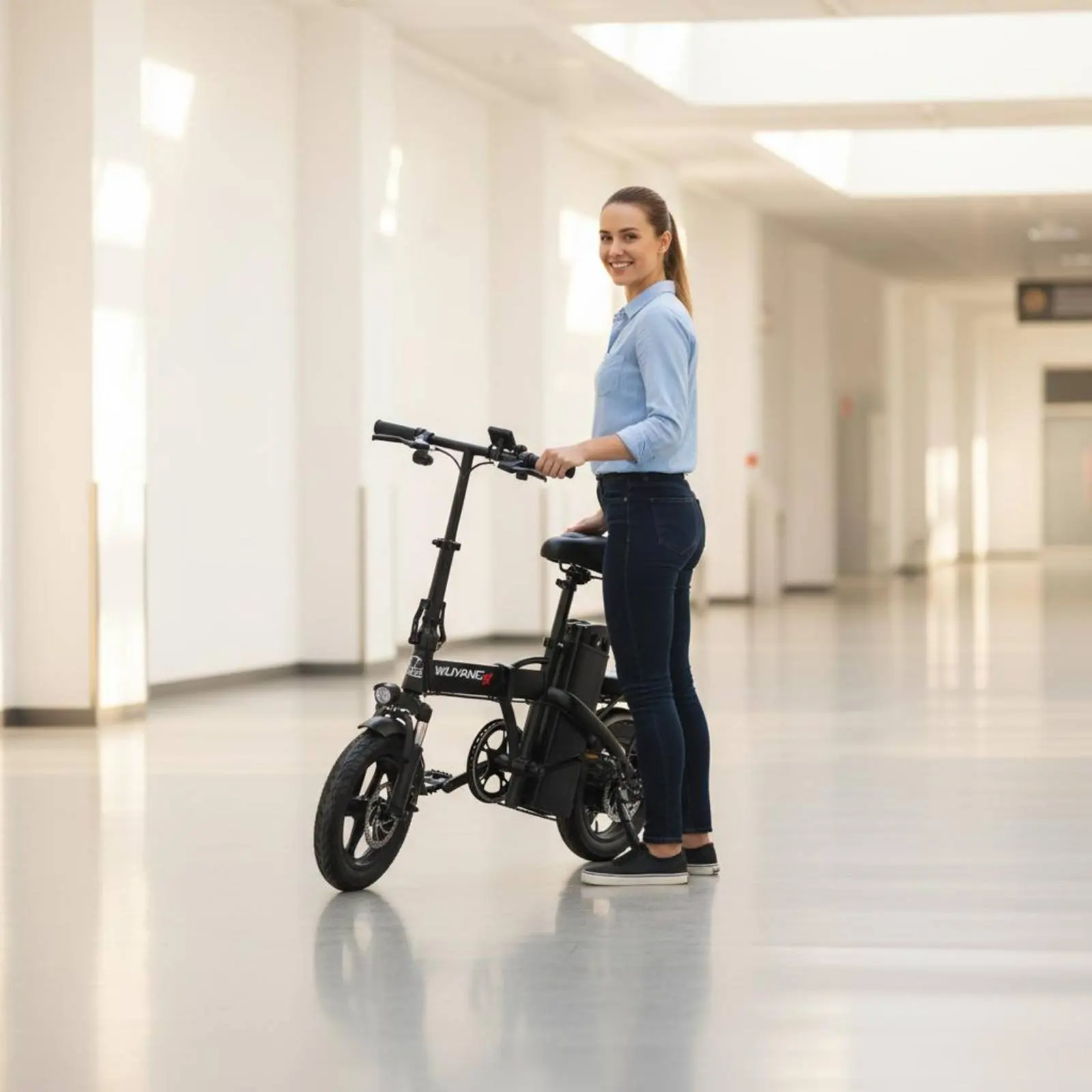

Folding Electric Cycle Lithium Battery Portable Electric Bike Commuter Electric Bicycle Ultra-Light Personal Transport Electric