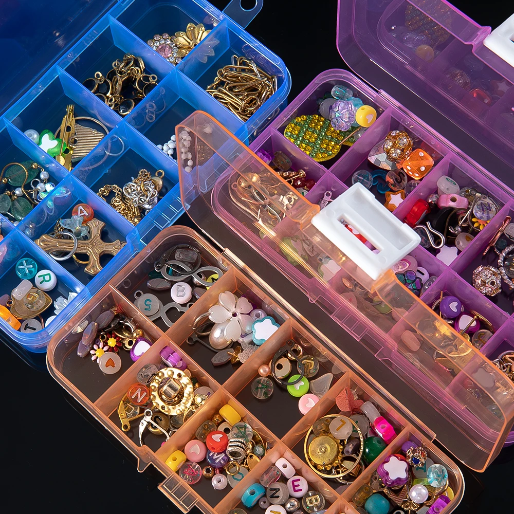 1PC 2/5/8/10 Grids Plastic Storage Jewelry Box Compartment Container for Beads Earring Box Case Multifunctional Portable Storage