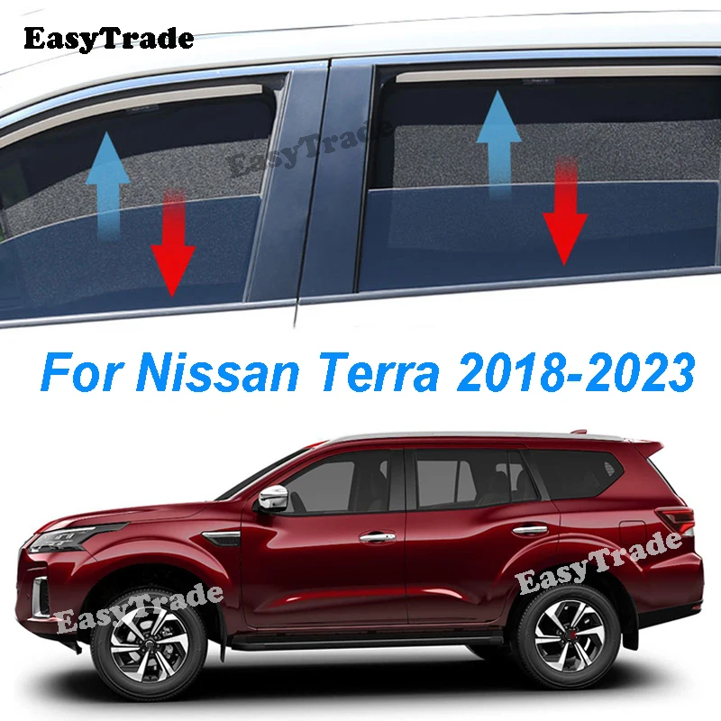 

For Nissan Terra X-Terra 2018 2021 2023 Car Sunshade Sun Visor Mesh Curtains Side Window Sunscreen Heat Insulation Sunshield