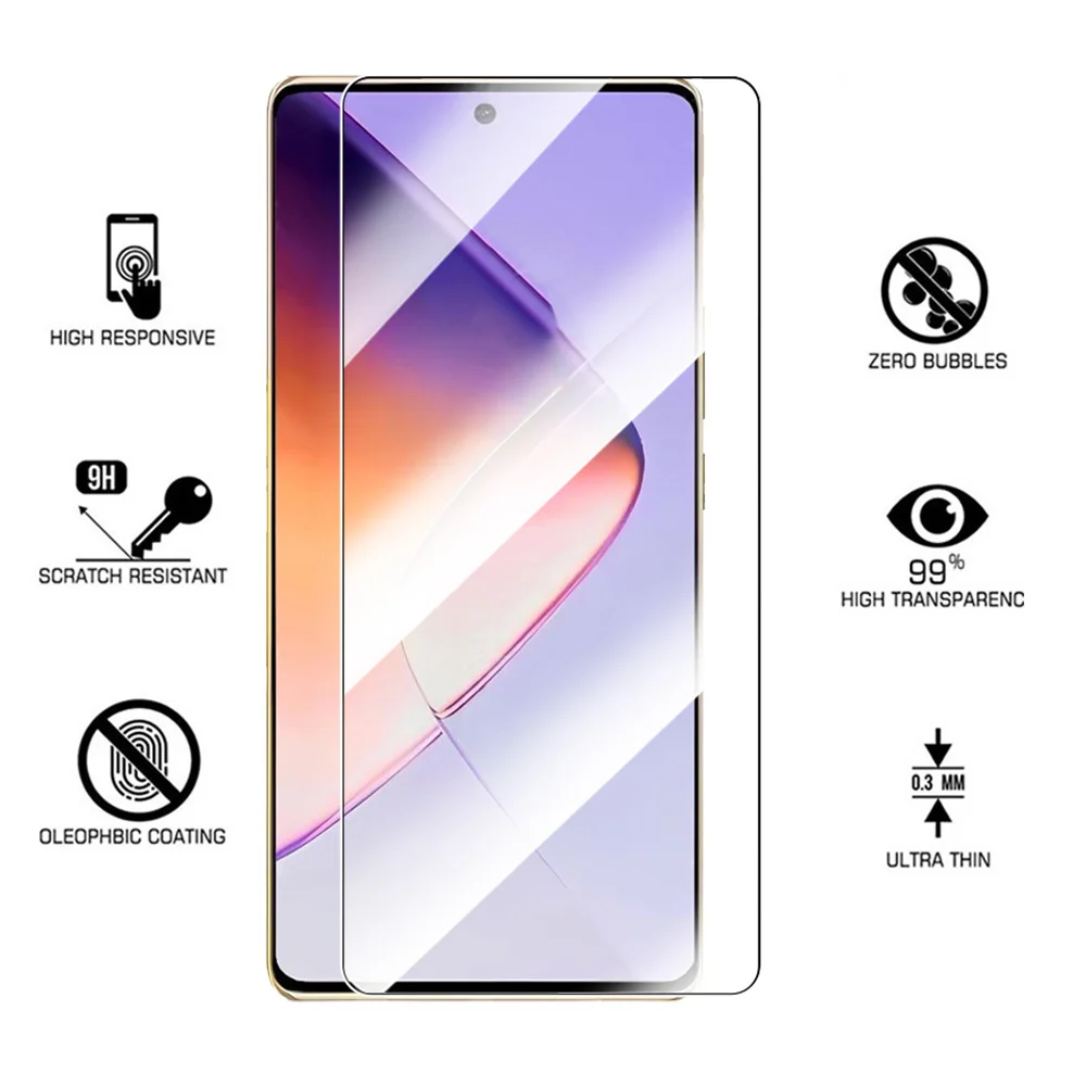 8in1 Camera Lens Protective Glass For Infinix Note 40 4G Tempered Glass Screen Protector For Infinix Note40 6.78 inches X6853