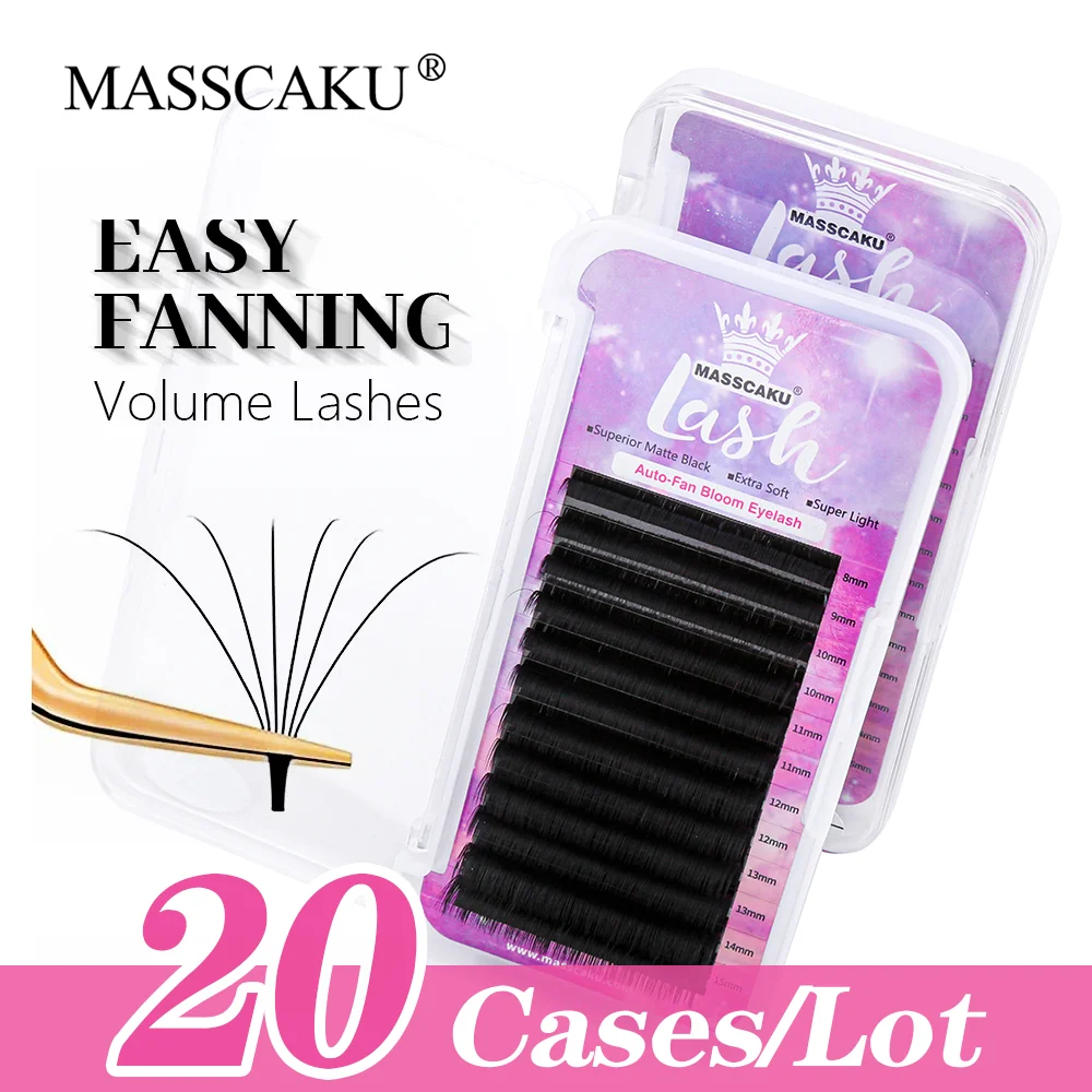 

20case/lot 2021 newest styles one second flower eyelash extension private label easy to fan soft natural eyelash extensions