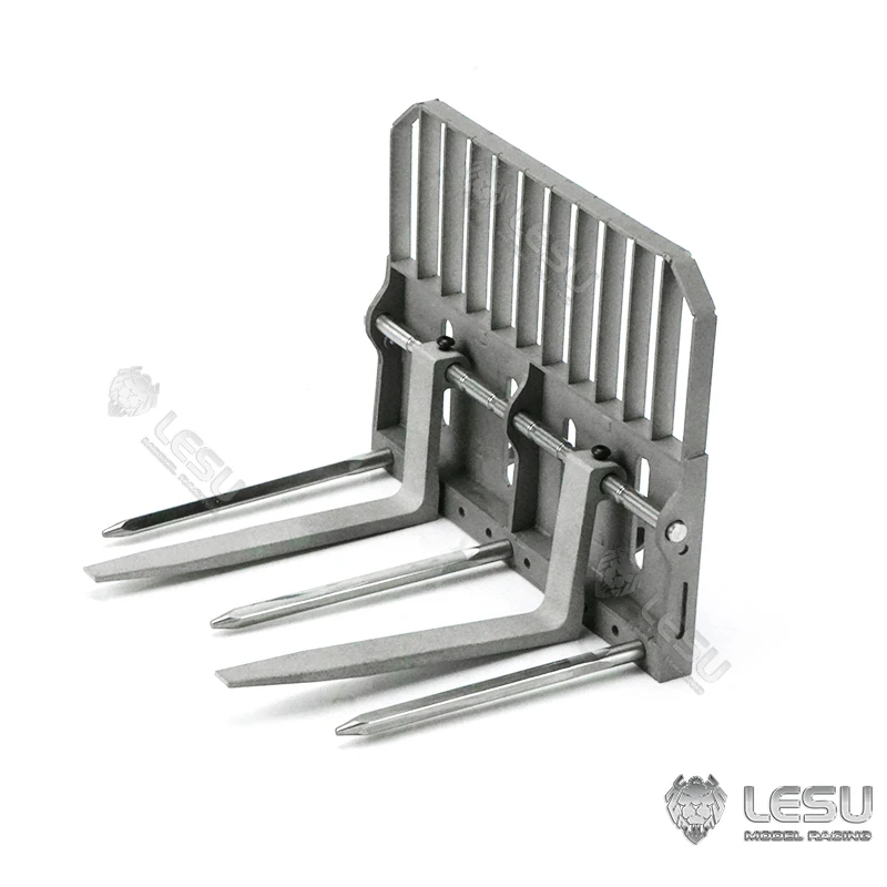 Lesu 1/14 Rc Metal Fork Bucket For Hydraulic Skid Steer Loader Model Th18384-Smt1