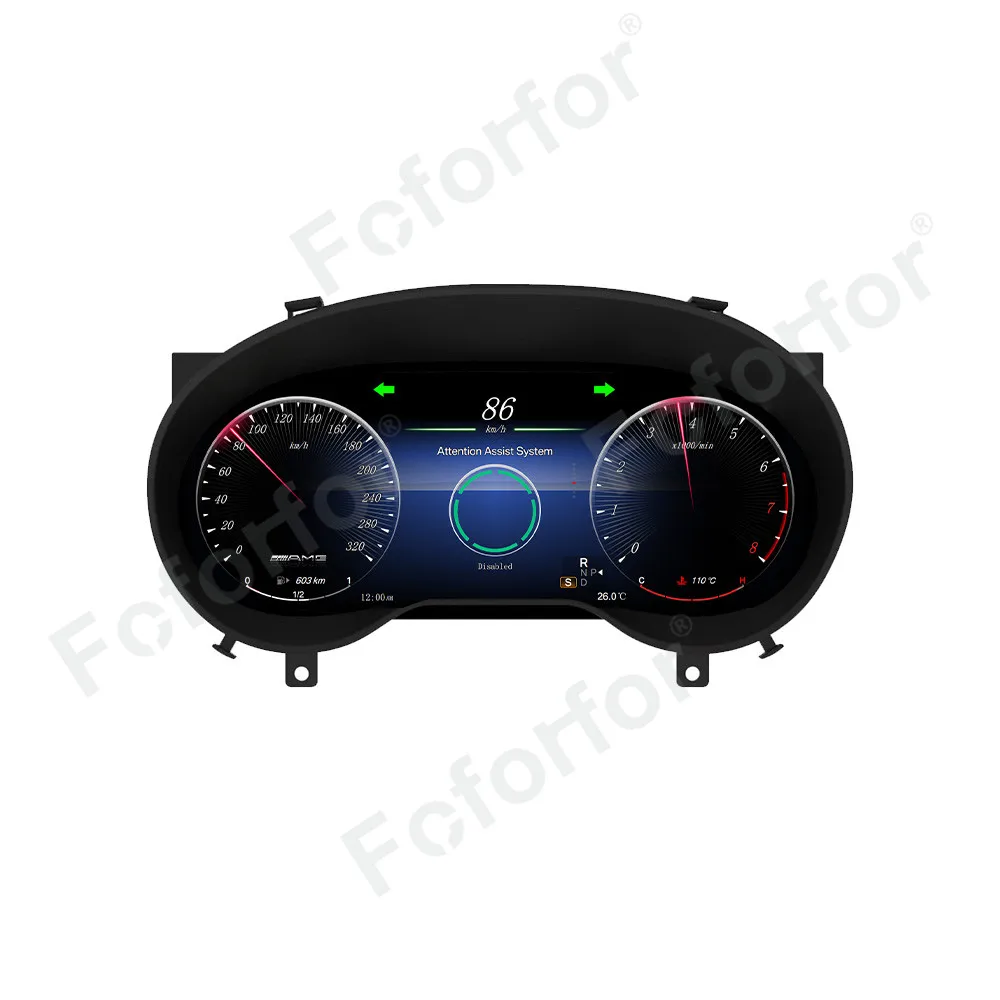 12.3 '' Instrument Panel Cockpit For Mercedes Benz C GLA CLA W176 117 C177 X156 2014 6 Ntg4.5/5.0 Auto Digital Dashboard Cluster