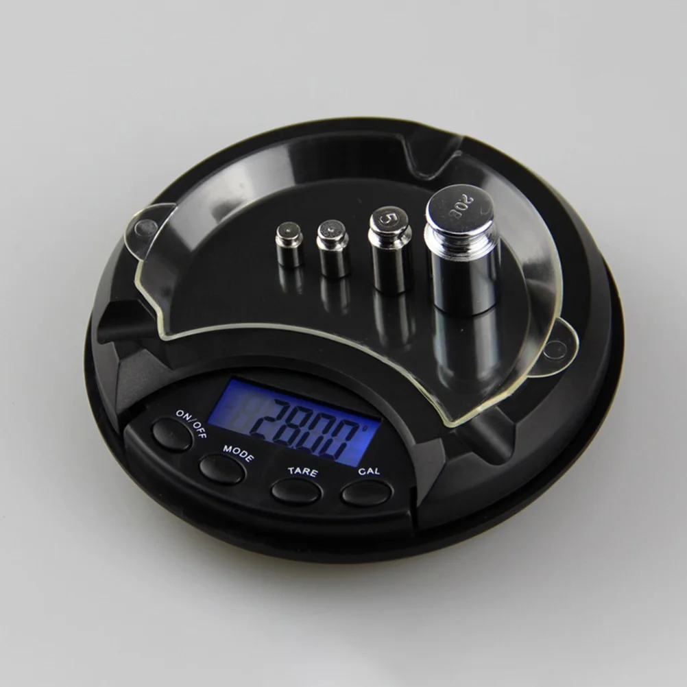 

High Precision Digital Scale 200G 0 01g Ashtray Shape Mini Black LED Blue Backlight Multi Function Gram Ounce Carat Grain Troy